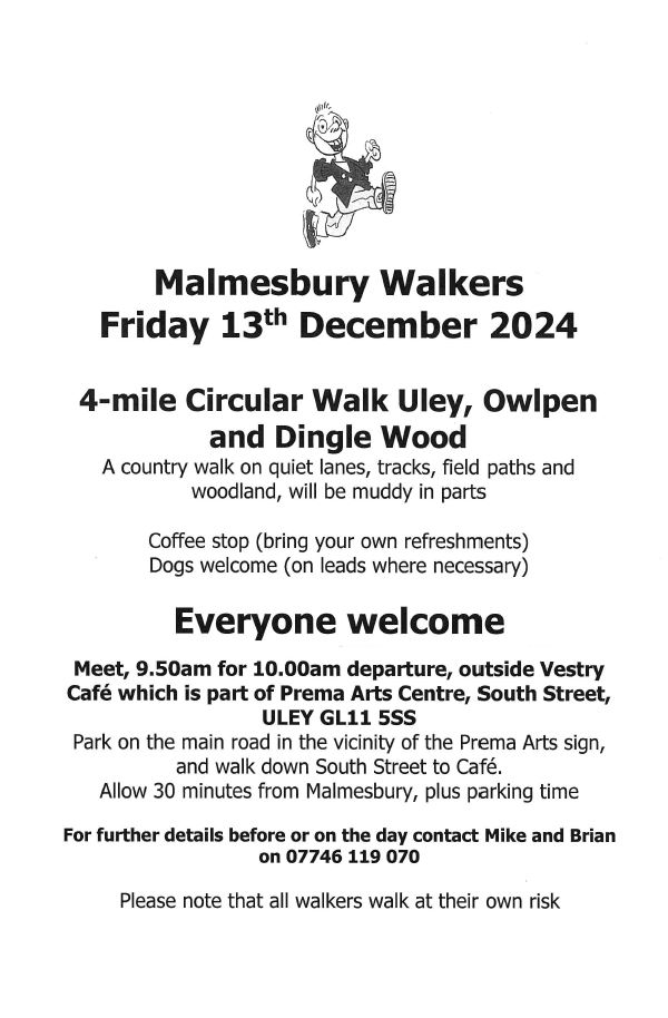 Malmesbury Walkers - 4 Mile Circular Walk - Uley
